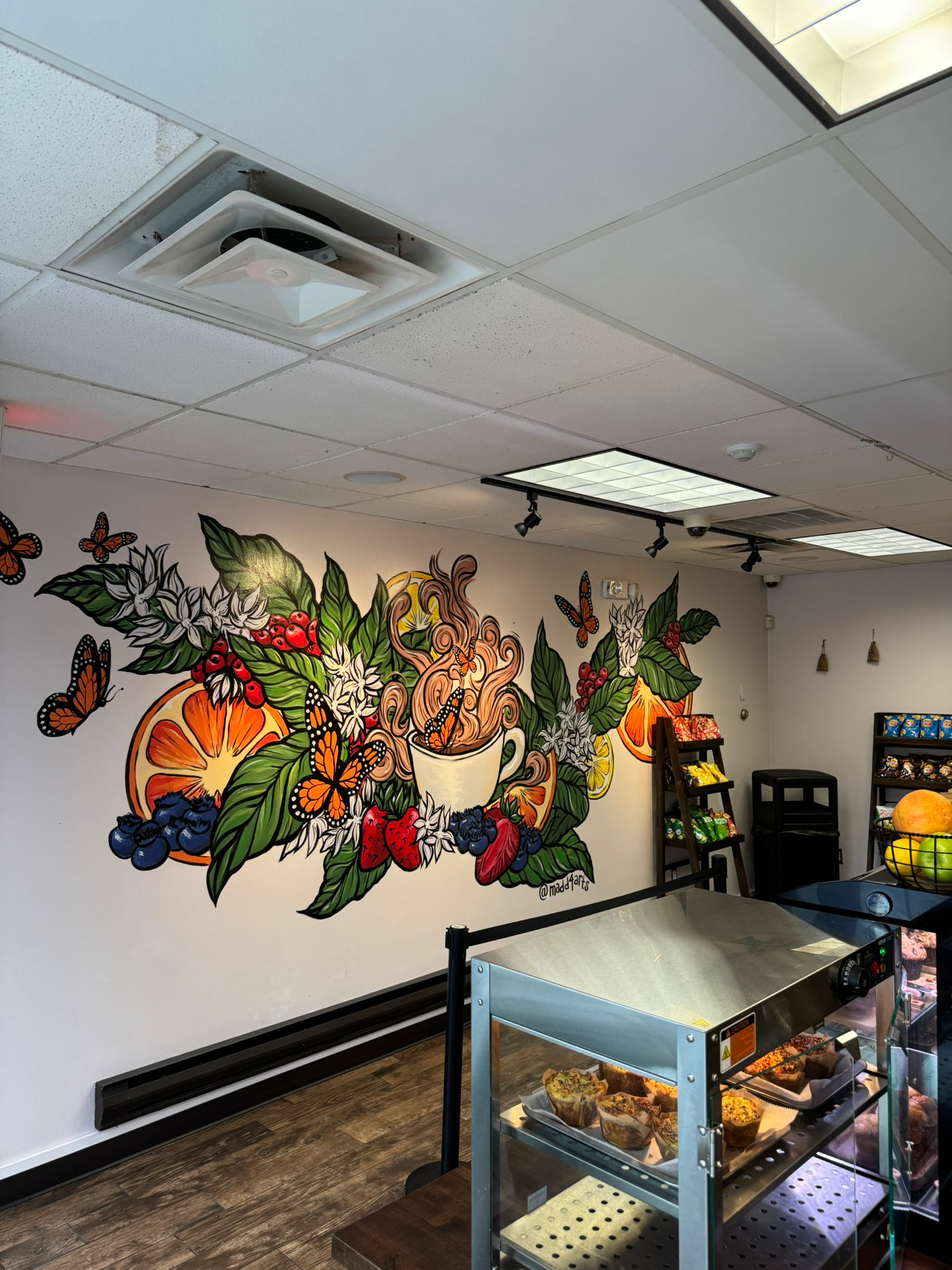 Coffee shop wall